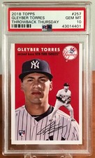 2018 Topps Throwback Thursday Gleyber Torres RC Rookie #257 PR /1480 PSA 10 