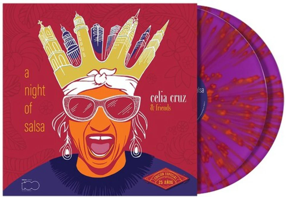 Celia Cruz - A Night Of Salsa (25th Anniversary) [Magenta Splatter Vinyl] - Image 1 of 1