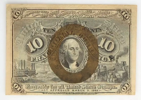 Fractional Currency 10 Cent Second Issue Fr 1245 - XF Cover