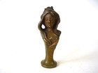 Antike seltene Petschaft / Siegel Jugendstil Bronze Frauen Motiv um 1900