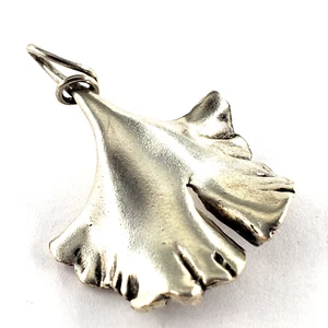 Saunders Vintage Sterling Silver Pendant Abstract Fan Leaf Artisan Modernist 925 - Picture 1 of 7