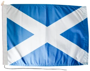 Scotland Flag With Rope and Toggle 18" x 12" (45 x 30cm) - Picture 1 of 6
