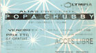 Ticket Billet Used Place Concert Popa Chubby 2000 Paris