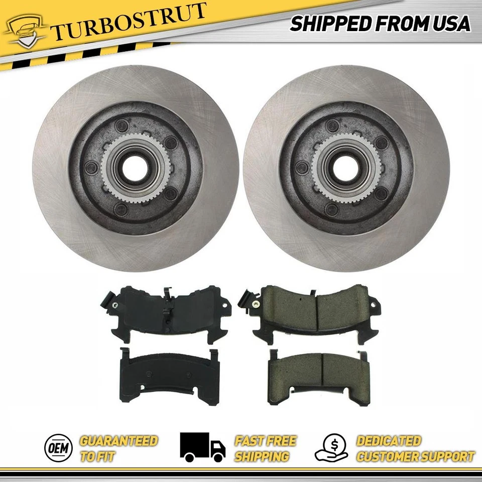 Оригинальный комплект передних новых тормозных колодок и роторов для 1991-1994 Chevrolet S10 Blazer - Изображение 1 из 4