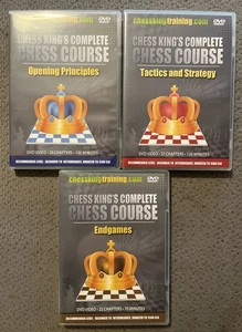 Chess King's Complete Chess Course 3 DVD Set Opening Endgames Tactics & Strategy - Picture 1 of 5