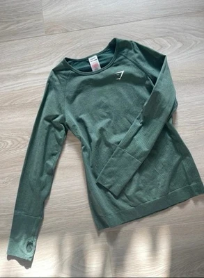 Gymshark - Sport - Vital Seamless Long Sleeve - Training Top Gym Grün - Bild 1 von 4