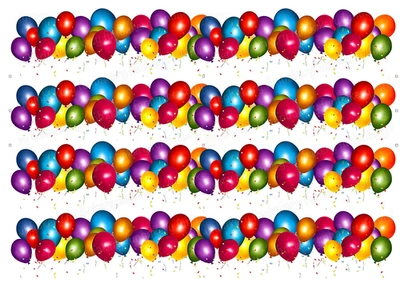 Luftballon Tortenband Bordüre Bild Party Deko grün Aufleger Geburtstag essbar - Bild 1 von 4