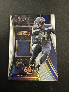 2019 Select Draft Selection Memorabilia White Prizm /75 DK Metcalf Rookie RC - Picture 1 of 2