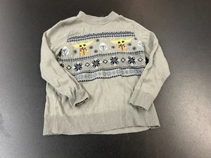 Grogu Star Wars Boys Sweater Jumping Beans Size 6 Grey Free Ship Z1 Baby Yoda - Picture 1 of 5