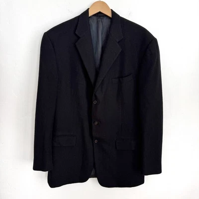 Blazer Ralph Lauren Etiqueta Púrpura 100% Cachemira 42L Hecho en Inglaterra Negro Foto 1 de 4