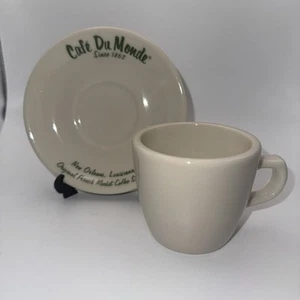 Original CAFE DU MONDE Coffee Cup & Saucer New Orleans Homer Laughlin - Picture 1 of 7