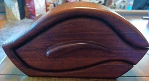 Handgefertigte Nussbaum Unikat Holz Schmuck Andenken Box 50er - 70er Jahre - Bild 1 von 13