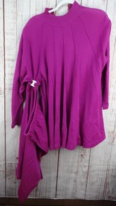 SCHRADER 2 Piece Set knit sweater Tunic Top & Skirt Womens 12 Purple Wool Blend - Picture 1 of 12