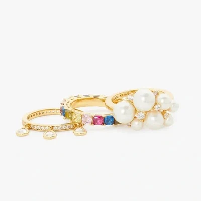 Juego de anillos apilables Kate Spade lluvia o brillo. Talla 6 venta al por menor $99 Foto 1 de 4