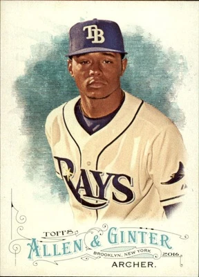 2016 Topps Allen & Ginter #257 Chris Archer Tampa Bay Rays - Image 1 of 2