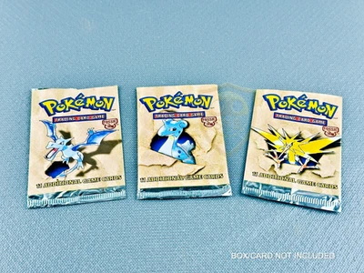 Bolsitas Pokémon FOSSIL Zapdos Lapras Aerodactyl Booster Pack X3 Vacías/Empty - Imagen 1 de 4
