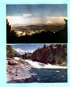 2 Vintage, WESCO, Washington, "Portland & Mt. Hood & Sunset Falls on Skyhomish... - Imagen 1 de 2