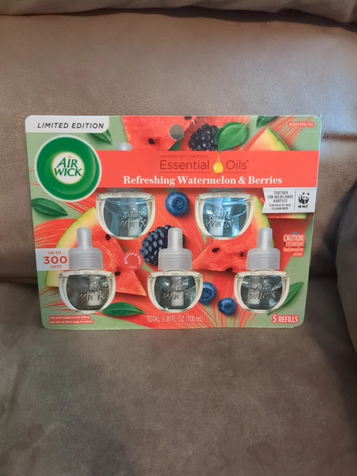 Air Wick Plug-In Scented Oil Air Freshener Refills Watermelon and Berries, 5 ct - Image 1 of 1