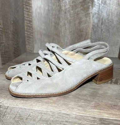 Vintage Stuart Weitzman Sandals Slingback Sz 8.5 B Block Heels - Image 1 of 4