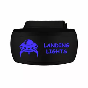 LANDING LIGHTS 6B03SB Rocker Switch 12V Horizontal Laser LED blue for Sierra ... - Imagen 1 de 1