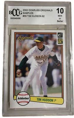 2002 Donruss Originals Sample Silver Tim Hudson #55 BCCG Mint 10 - Image 1 of 2
