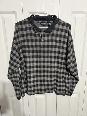 Knightsbridge Men’s Long Sleeve Shirt. Blue & Tan Plaid.  2X - Image 1 of 3