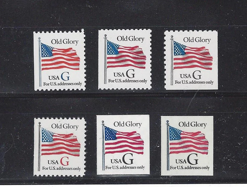 US Scott # 2881v, 2883, 2884, 2885, 2886, & 2887 "G" rate MNH Booklet Singles - Image 1 of 1