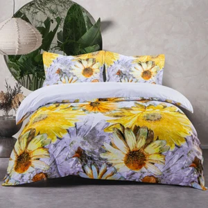 3D Sunflower Print 2/3 Piece Bedding Set of Quilt Duvet Cover & Pillow Sham - Picture 1 of 12