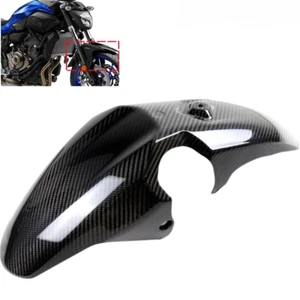 For Yamaha MT-07 / FZ07 2017-2023 Real Carbon Fiber Front Fender Hugger Mudguard - Foto 1 di 8