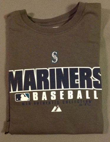 SEATTLE MARINERS T-SHIRT -SIZE XL SHORT SLEEVE -GRAY -Previously Worn Cover