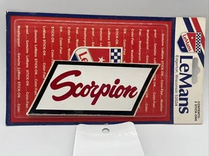 Scorpion Snowmobile NOS Vintage 2 - Decals /stickers Winter snow 70s Packaged - Picture 1 of 5