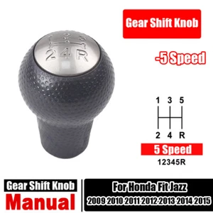 Black Car 5 Speed Manual Gear Shift Knob For Honda Fit Jazz 2009 2010 2011-2015 - Picture 1 of 9