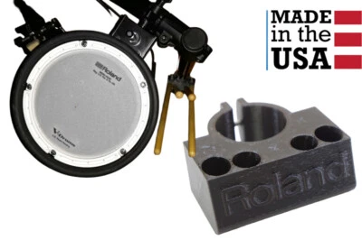 Drum Stick Holder for Roland Electronic Drum Set (holds 4) Stick Mount, Clip - Image 1 of 4