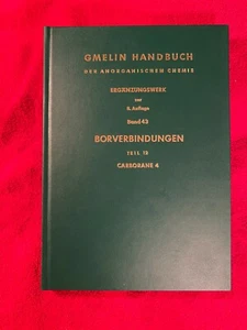 Carborane 4: Ergänzungswerk Band 43 (Gmelin Handbook of Inorganic and Organometa - Imagen 1 de 5
