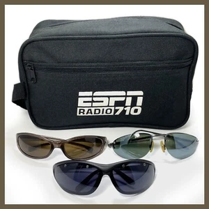 ESPN Memorabilia Lot: ESPN Radio 710 Accessories Bag and Three ESPN Sunglasses - Picture 1 of 9