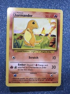 Pokemon Card Base Set Unlimited 46/102 Charmander - LP Or Better - Picture 1 of 2