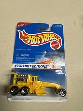 1996 Hot Wheels #373 First Editions 4/12 Street Cleaver Yellow with Flames 