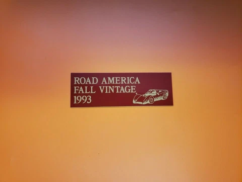 Road America Dash Plaque Fall 1993 Vintage Races Elkhart Lake McLaren M6B Can-Am Cover