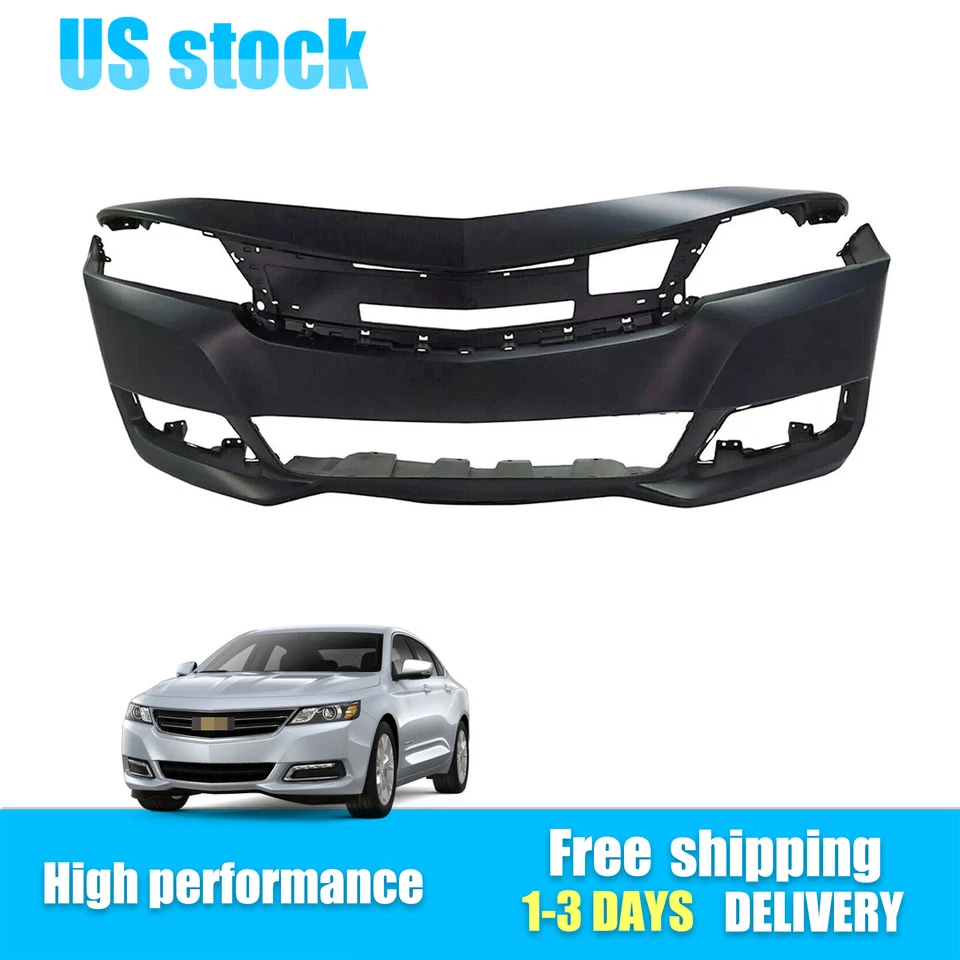 Front Bumper Cover Black Fits 2014-2020 Chevrolet Impala LT Primed Foto 1 de 4