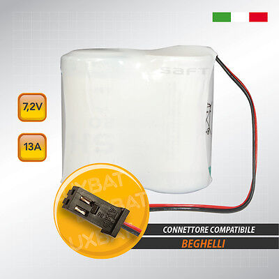 BEGHELLI 8132 SAFT 2LSH20 7.2V 13Ah Pacco Batteria Litio Compatibile BEGHELLI • 48.21€