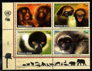 UN Geneva 2007 Mi. 561-564 MNH 100% monkeys, animals - Picture 1 of 1