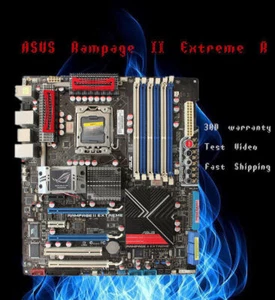 for ASUS Rampage II Extreme REV.2.01G Motherboard Intel X58 LGA1366 Tested - Picture 1 of 3