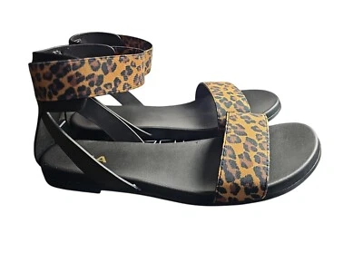 Mia Sandals 7 Lydya Leopard Animal Print Summer Flat Elastic Gladiator NIB - Image 1 of 4