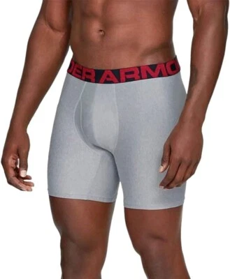Men's Under Armour 2-pack UA Tech 6-inch Boxerjock Briefs Grey Size 4XL - Image 1 of 4