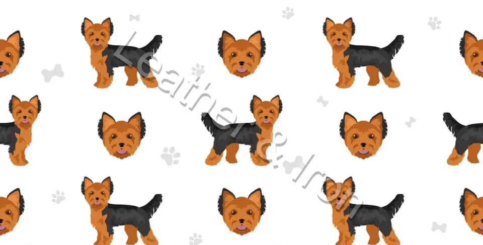 Cubierta de chequera de vinilo con patrón de perro negro New Yorkshire Terrier Foto 1 de 2