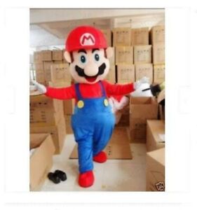 Super Mario Mascot Costumes Fancy Dress Birthday Party Brothers Suits Adult Size