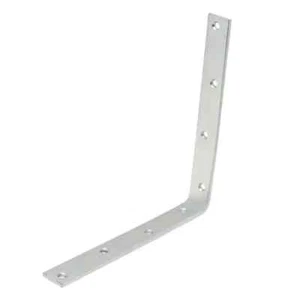 5 Piece Everbilt 10 in. Stainless Steel Zinc-Plated Corner Brace 8-Hole Design - Picture 1 of 3