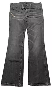 DIESEL INDUSTRY D-HUSH Bootcut Patch Pocket Women 26 Gray Denim Jeans ITALY - Picture 1 of 17