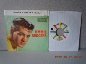 RODGERS,JIMMIE 7"vinyl w/pic...SECRETLY/MAKE ME A MIRACLE...ROULETTE..VG/VG+.'58 - Picture 1 of 2