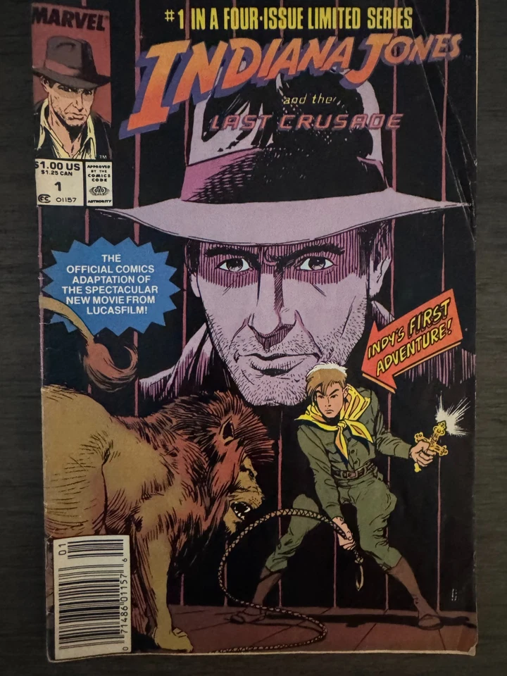 Marvel Comics Indiana Jones y la Última Cruzada #1 - 1 de 4 partes serie 1989 Foto 1 de 2